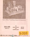Sullair-Sullair Series 10 Screw Compressor, Operation - Maintenance & Parts Manual-Series 10-02